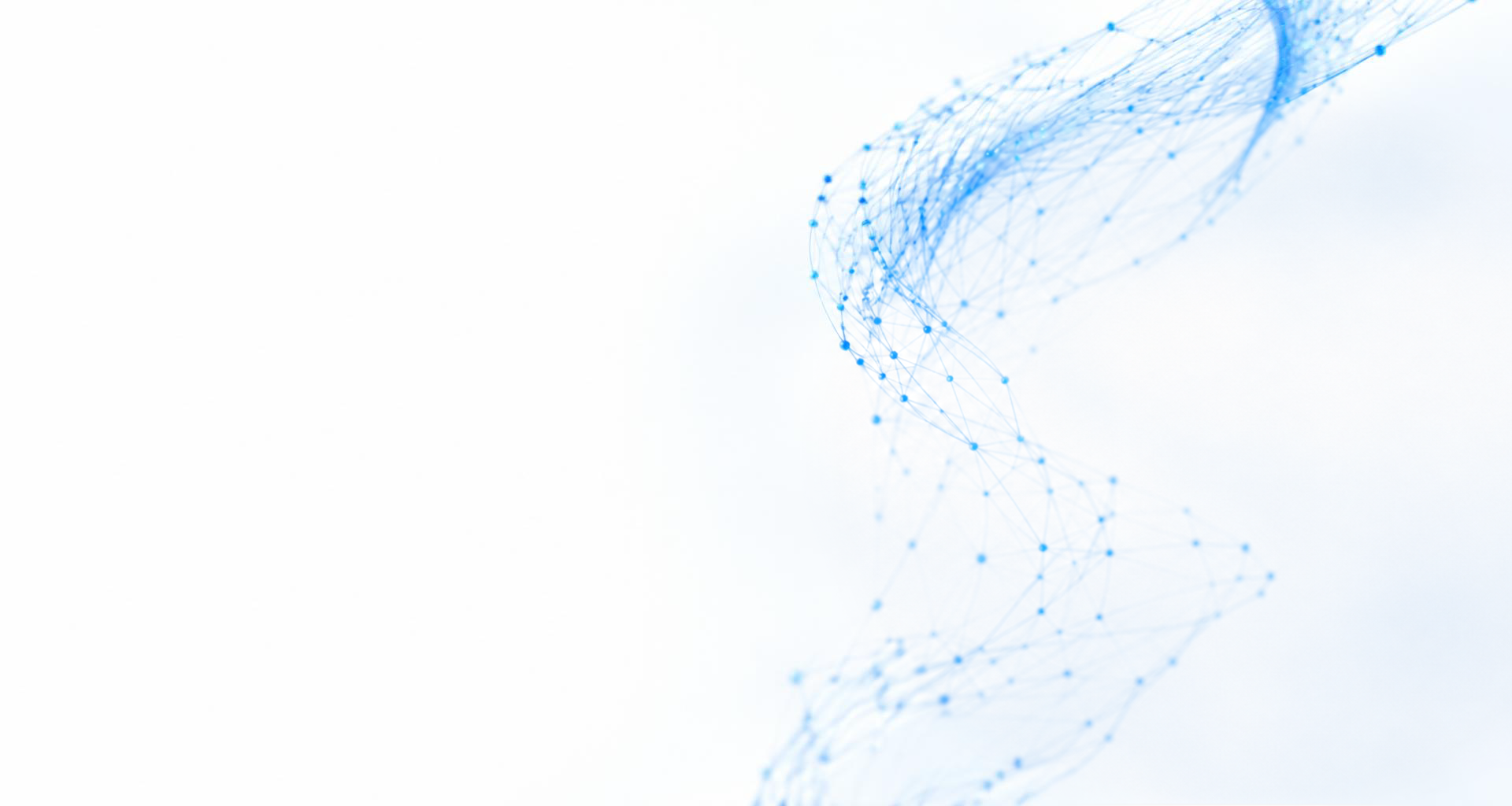 An interconnected blue nexus of fine threads and nodes